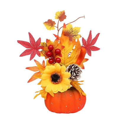 Artificial Pumpkins Maple Leaf Pomegranate Table Home Decor House Prop Autumn Harvest Thanksgiving Halloween Party Decor