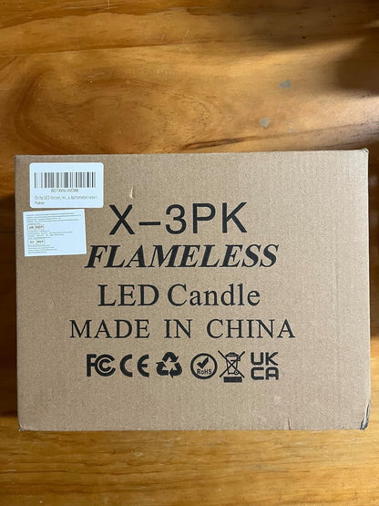 Flameless Candles,Led Candles,Battery Candles, Real Wax 3PCS