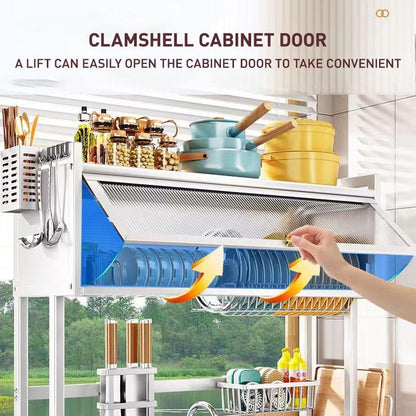 [24H to Ship] Home with Cabinet Door Kitchen Storage Rack Sink Dish Tray Storage Rack Multi-Function Counter Top Drain Rack Organiser Metal Baking