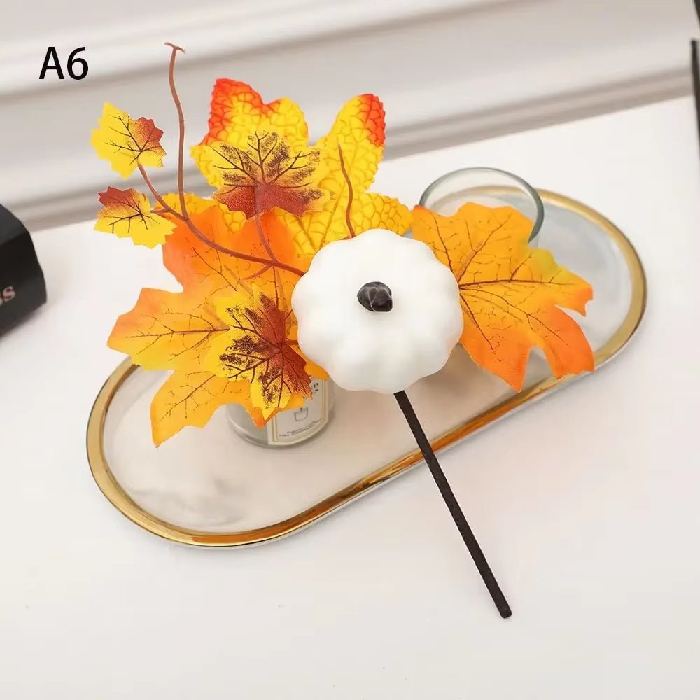 Artificial Pumpkins Maple Leaf Pomegranate Table Home Decor House Prop Autumn Harvest Thanksgiving Halloween Party Decor