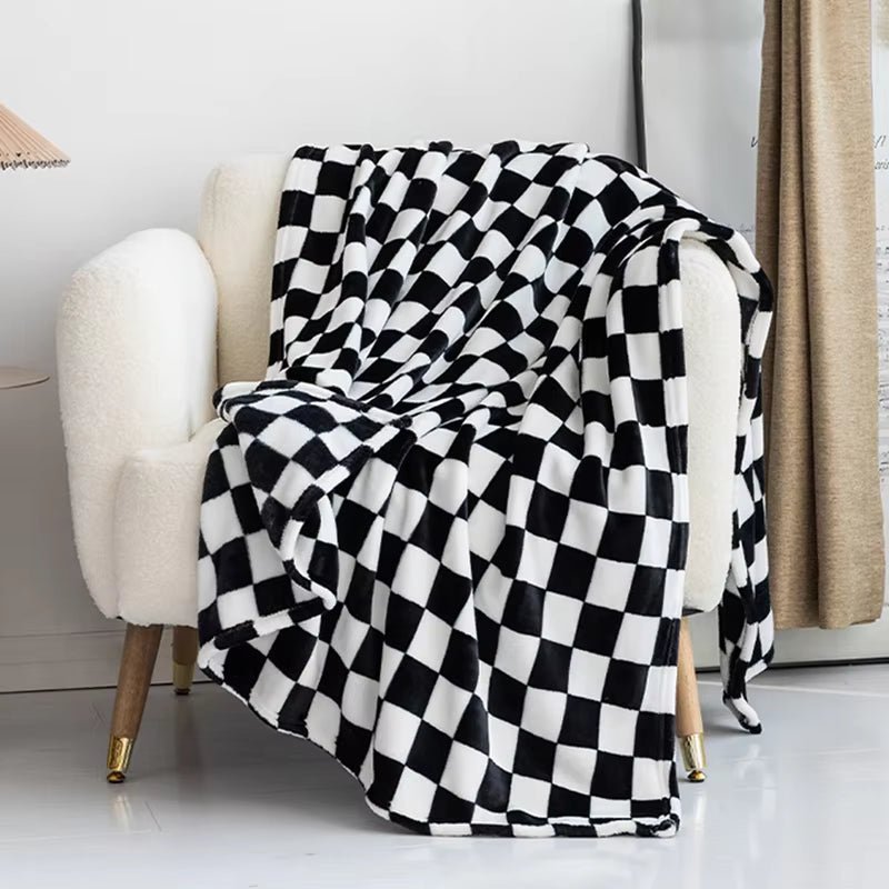 Fluffy Plaid Bed Blankets Warm Soft Coral Fleece Throw Blanket Sofa Cover Bedspread Bed for Kids Pet Home Textile Drop Ship