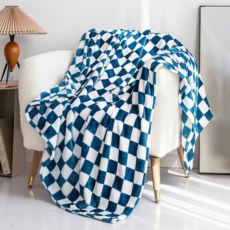 Fluffy Plaid Bed Blankets Warm Soft Coral Fleece Throw Blanket Sofa Cover Bedspread Bed for Kids Pet Home Textile Drop Ship