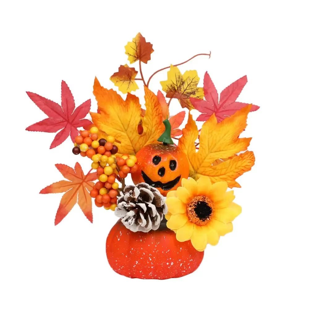 Artificial Pumpkins Maple Leaf Pomegranate Table Home Decor House Prop Autumn Harvest Thanksgiving Halloween Party Decor