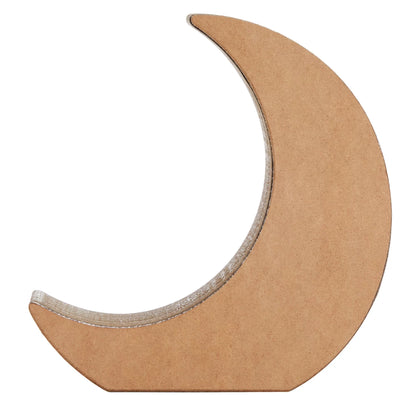 Wooden Crescent Moon Shelf for Crystal Display, Essential Oils, Rustic-Style Home, Room Decor (Small, 10 X 10.2 X 2 In)