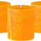 3X3 Inch Orange Candles Pillar, Fall Pillar Candles Set of 3, Rustic Texture, Unscented Orange Pillar Candles for Fall, Dripless Candles, 3 Inch Orange Candles, Fall Candles