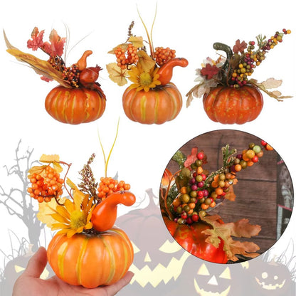 Artificial Pumpkins Maple Leaf Pomegranate Table Home Decor House Prop Autumn Harvest Thanksgiving Halloween Party Decor