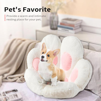 Cat Paw Cushion Kawaii Chair Cushions 31.4 X 27.5 Inch Cute Stuff Seat Pad Comfy Lazy Sofa Office Floor Pillow for Gaming Chairs Room Decor White