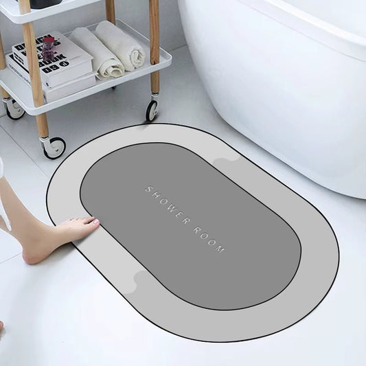 Super Absorbent Bath Mat Quick Drying Bathroom Rug Non-Slip Entrance Doormat Floor Mats Toilet Carpet Bath Home Decor